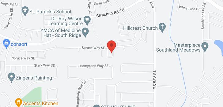 map of 16 Spruce Meadows Court SE